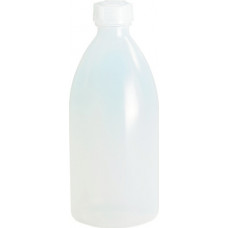 Fles met nauwe hals totale hoogte 264mm totale d. 120mm polyethyleen (LDPE) na