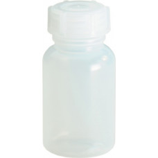 Fles met wijde hals totale hoogte 154mm totaal d. 77mm polyethyleen (LDPE) nat