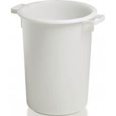 Kunststof container rond 50l HD-PE wit D420xH540mm met uitwendige greep CRAEME