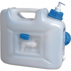 Waterjerrycan 12 l HDPE met aftapkraan + pompdispenser H310x165xD350mm HÜNERSDO