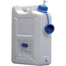 Waterjerrycan 22 l HDPE met aftapkraan + pompdispenser H495x165xD350mm HÜNERSDO