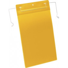 Documentenzak B210xH297 mm DIN A4 hoog met flexibele draadbeugel geel 50