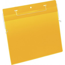 Documentenzak B297xH210 mm DIN A4 dwars met flexibele draadbeugel geel 50