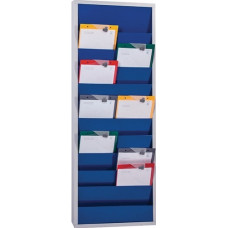 Werkplaatsplanner H1278xB554xD74 mm ultramarineblauw, RAL 5002 2-rijig EICHNER