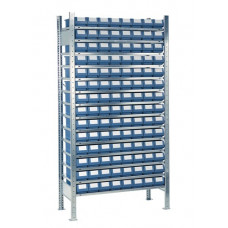 Stellingkast H2000xB1000xD300mm basisstelling 14 stalen legplanken 112 x 1