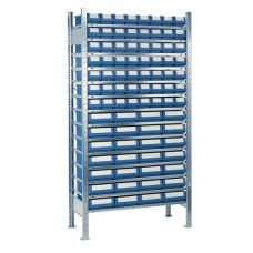 Stellingkast H2000xB1000xD300mm basisstelling 14 stalen legplanken 56 x 1, 28 x