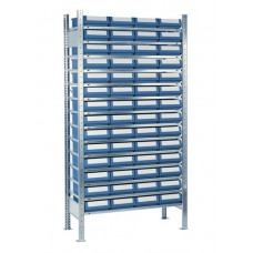 Stellingkast H2000xB1000xD300mm uitbreidingsstelling 14 stalen legplanken 56 x 2