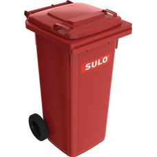 Vuilcontainer 120 l HDPe rood verrijdbaar, volgens EN 840 SULO