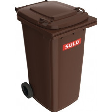 Vuilcontainer 240 l HDPe bruin verrijdbaar, volgens EN 840 SULO