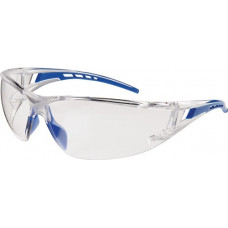 Veiligheidsbril Falcon 2 EN 166 beugel blauw, ring helder polycarbonaat