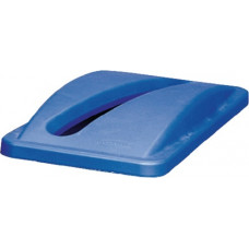 Deksel polyethyleen blauw B290xD520mm geschikt voor recyclingcontainer 60/87l