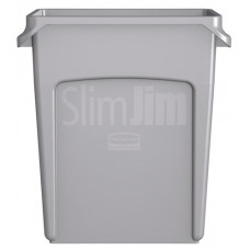 Recyclingcontainer 60 l H635xB279xD558mm grijs met ventilatiekanalen