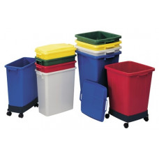 Afval- en recyclingcontainer 90 l H600xB485xD510mm PE blauw GRAF