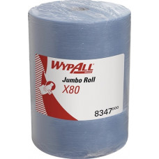 Doekje WypAll® X80 8347 ca. L315xB310mm blauw 1-laags rol WYPALL