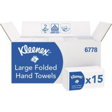 Opgevouwen handdoek KLEENEX® 6778 2-laags wit ca. L320xB215mm geschikt voor 900