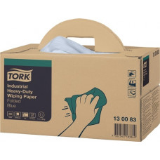 Poetsdoek tork 130083 L324xB385ca. mm blauw 3 laags, met reliëf doos TORK