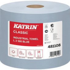 Poetsdoekrol Katrin Classic L 2 ca. L190xB220mm blauw 2-laags 2 rollen/doos ELO