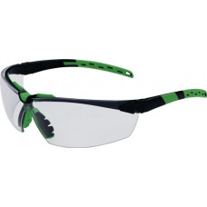 Veiligheidsbril Sprinter EN 166 EN 170 beugel zwart/groen, glas helder polycarbo