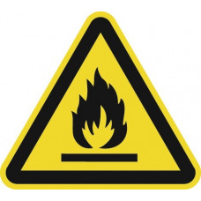 Waarschuwingsteken ASR A1.3/DIN EN ISO 7010 200 mm waarschuwing brandgevaarlijke