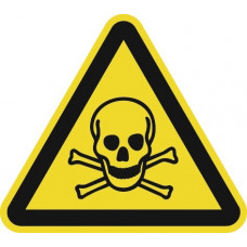 Waarschuwingsteken ASR A1.3/DIN EN ISO 7010 200 mm waarschuwing voor giftige sto