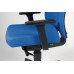 Bureaudraaistoel met synchroontechniek azuurblauw 400-520mm met armleuningen dr
