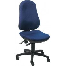 Bureaudraaistoel met permanent contact royalblauw 420-550 mm zonder armleuningen