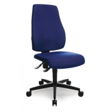 Bureaudraaistoel met permanent contact royalblauw 420-550 mm zonder armleuningen