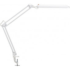 Schrijftafellamp metaal/kunststof wit hoogte max. 380mm met tafelklem met LED