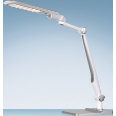 Schrijftafellamp LED Multiflex ABS, ijzer, PS wit/zilver hoogte 600mm met poot