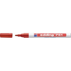 Lakmarker 751 rood streepbreedte 1-2 mm ronde punt EDDING