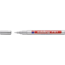 Lakmarker 751 zilver streepbreedte 1-2 mm ronde punt EDDING