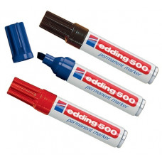 Permanentmarker 500 blauw streepbreedte 2-7 mm spitse punt EDDING