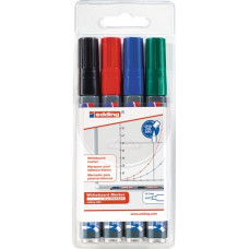 Whiteboardmarker 250 zwart/rood/blauw/groen streepbreedte 1,5-3 mm ronde punt ED