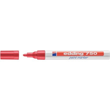Lakmarker 750 rood streepbreedte 2-4 mm ronde punt EDDING