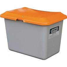 Strooimateriaalbak L890xB600xH640 mm 200 l GFK grijs/oranje zonder uitneemopenin