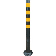Versperringspaal TPU zwart/geel d. 80mm v. opschroeven m.bevestigingsmateriaal