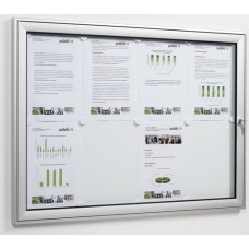 Draaideurvitrine 16 x DIN A4 B930xH1275mm frame hoekig voor binnenshuis WSM