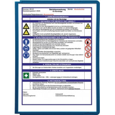 Zichtpaneel polypropyleen met profielframe donkerblauw DIN A4 reflexie-arm 5st./