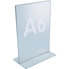 Tafeldisplay DIN A6 acryl transparant vrijstaand