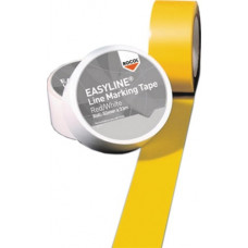 Grondmarkeringstape Easy Tape PVC geel lengte 33 m breedte 50 mm wiel ROCOL