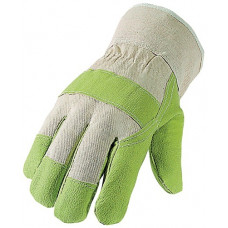 Werkhandschoen maat 10,5 groen/natuurlijke kleuren 100 % vinyl PSA-categorie I A