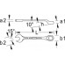 Ring-steeksleutel 1 B SW 1.1/8 inch lengte 370 mm vorm B chroom-vanadiumstaal GE