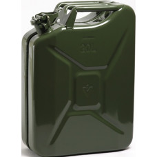 Brandstofjerrycan inhoud 20l olijfgroen RAL 6003 staalplaat 0,9 L345xB165xH470