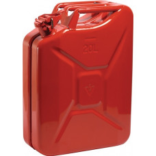 Brandstofjerrycan inhoud 20l vuurrood RAL 3000 staalplaat 0,9 L345xB165xH470mm