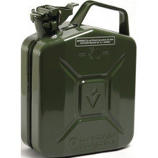 Brandstofjerrycan inhoud 5 l olijfgroen RAL 6003 staalplaat L230xB120xH310mm VAL