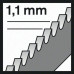Decoupeerzaagblad T 118 AHM totale lengte 83 mm tandverdeling 1,1 mm HM 3 stuks