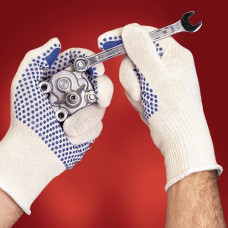 Handschoen Tiger Paw® 76-301 maat 10 wit/blauw EN 388 PSA-categorie II polyester