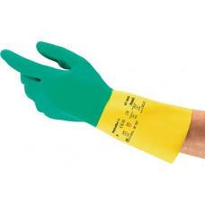 Chemicaliënhandschoen AlphaTec® 87-900 maat 7,5-8 groen/geel EN 388, EN 374, EN