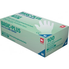 Wegwerphandschoen Basic Plus maat M lichtbeige latex EN 455 PSA-categorie I 100