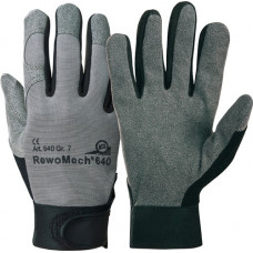 Werkhandschoen RewoMech 640 maat 9 zwart/grijs kunstleer/elastan EN 388 PSA-cate